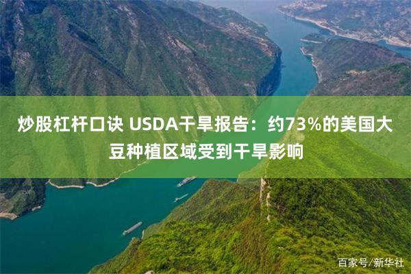 炒股杠杆口诀 USDA干旱报告：约73%的美国大豆种植区域受到干旱影响