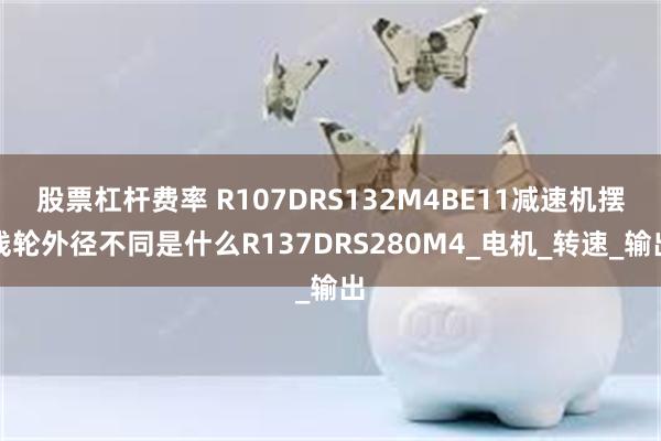 股票杠杆费率 R107DRS132M4BE11减速机摆线轮外径不同是什么R137DRS280M4_电机_转速_输出