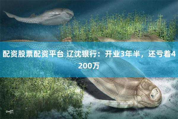 配资股票配资平台 辽沈银行：开业3年半，还亏着4200万
